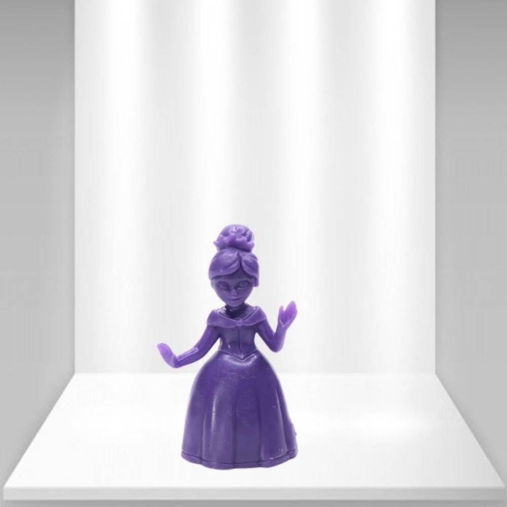 Purple Smiling Princess Cake Topper